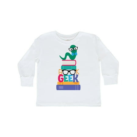 

Inktastic Book Geek Bookworm Reading Gift Toddler Boy or Toddler Girl Long Sleeve T-Shirt