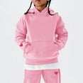 thumbnail image 5 of The 2 Piece Casual Red Bow Heart Print Hoodie Jogger Pants Outfit Set, 5 of 5