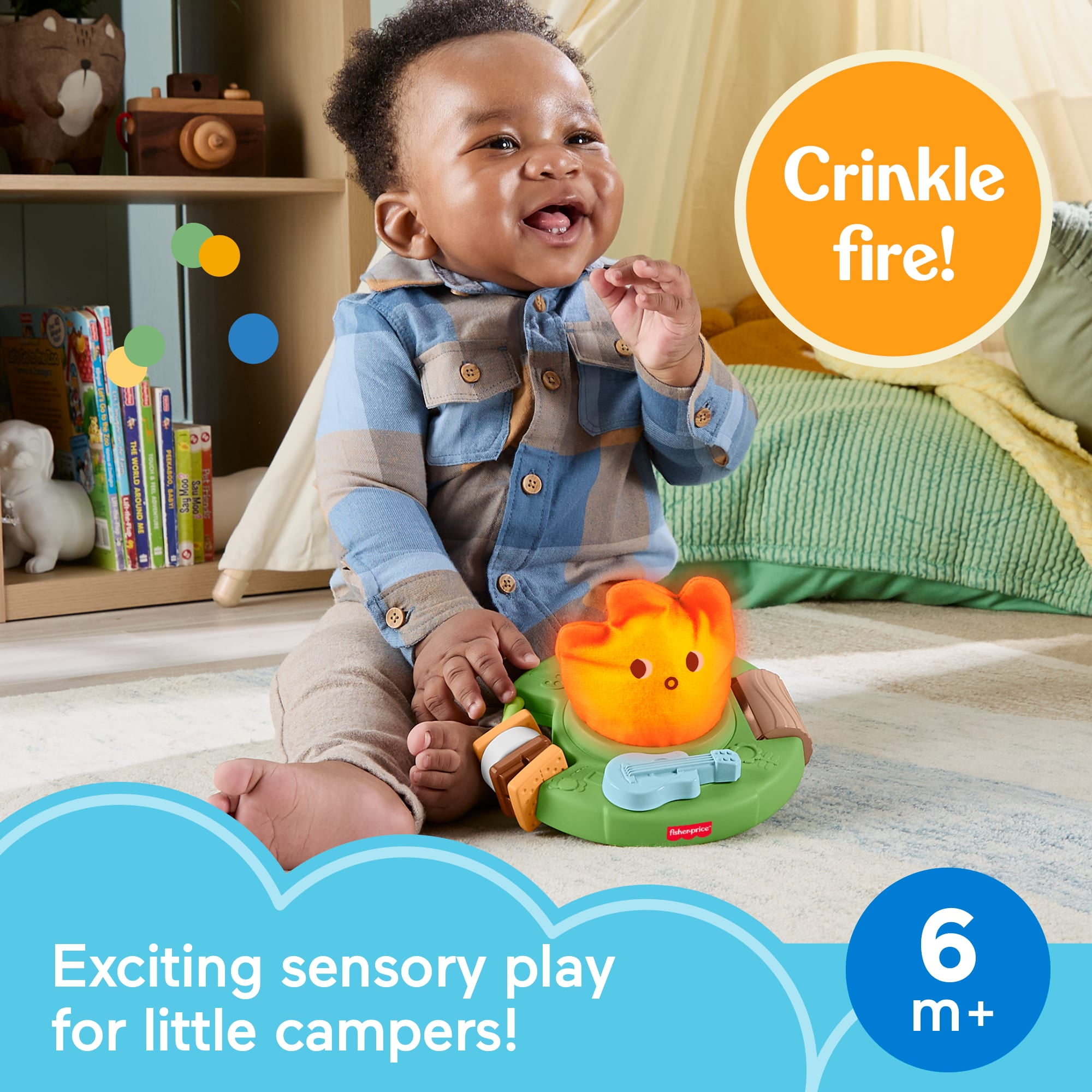 Fisher-Price Friendship Forest Light-Up Campfire, Baby Sensory Activity Toy for Developmental Play
