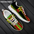 thumbnail image 1 of Zapatillas planas para hombre, con estampado tribal polinesio de tortuga, informales, con cordones, transpirables, para caminar, 1 of 6