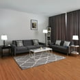 thumbnail image 2 of Gymax 3-Piece Lamp Set 2 Table Lamps 1 Floor Lamp Fabric Shades Living Room Bedroom, 2 of 10