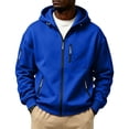 thumbnail image 4 of Hoodies for Men Zip Up Hooded Sweatshirt Athletic Jackets Lightweight Casual Long Sleeve Jacket with Zipper Pockets, 4 of 5