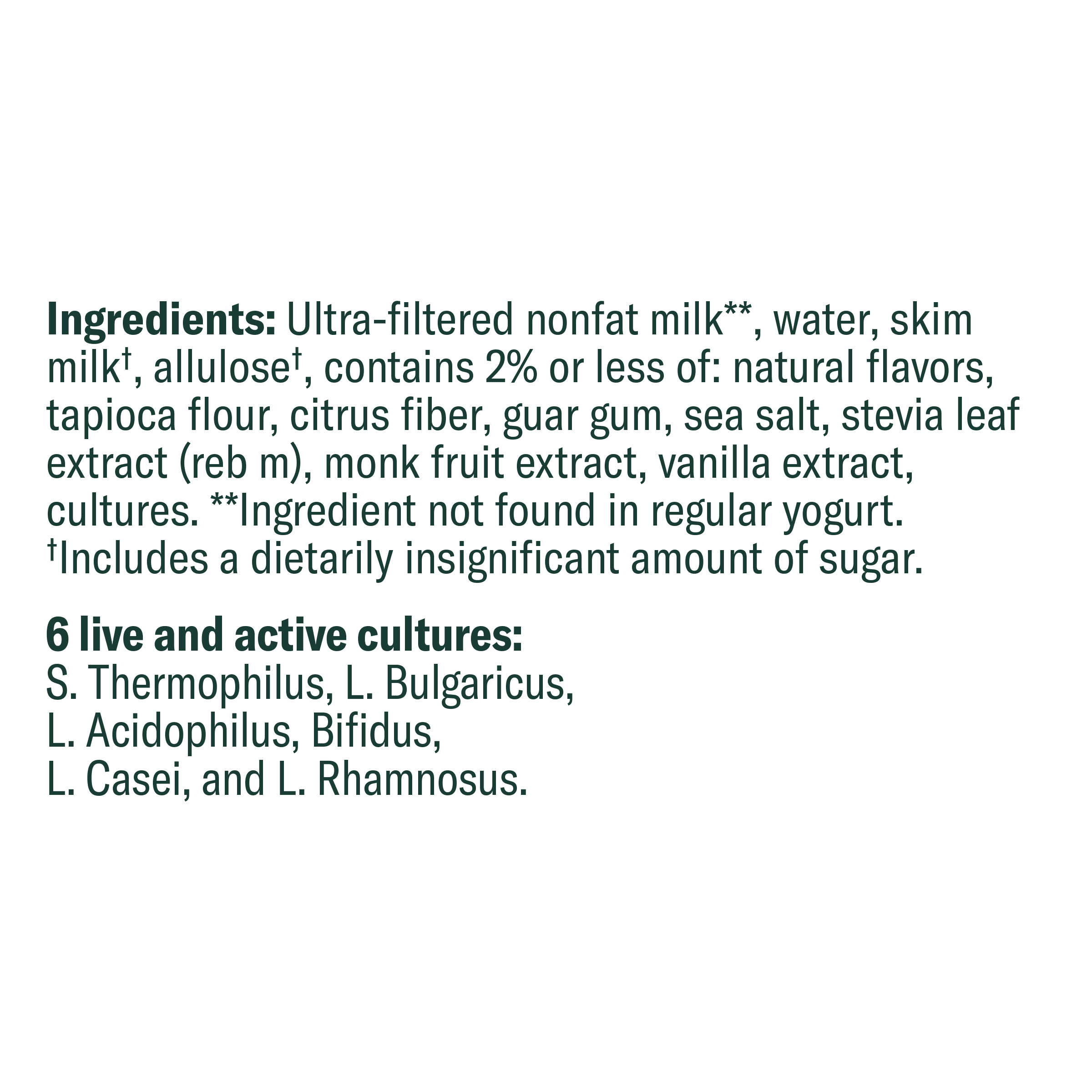 Chobani Zero Sugar Non-Fat Greek Yogurt Vanilla 5.3 oz Cup, 4 Pack
