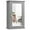 Grey, variant on Costway Bathroom Wall Cabinet Single Mirror Door Cupboard Storage Wood Shelf Brown