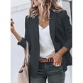 thumbnail image 4 of BRDFRL Women's Lined Blazers Business Casual Long Sleeve Blazer Open Front Lightweight Suit Jacket for Work Dark Gray XL, 4 of 7