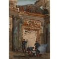 thumbnail image 2 of Isidore Pils 14x18 Black Ornate Wood Framed Double Matted Museum Art Print Titled - Ruins of the Mars Motor Show at the Palais De Saint-Cloud in 1871. (1871), 2 of 5