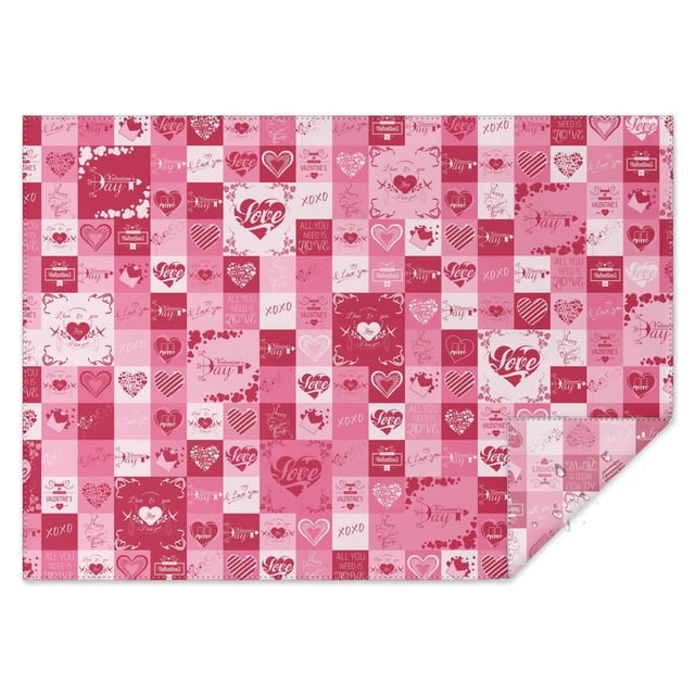 Nappe d'Amour Rose Saint-Valentin, Nappe Résistante aux Plis en Polyester, Nappe Réutilisable Imperméable pour Cuisine Pique-Nique Fête (Rectangulaire, 60x84 Pouces)