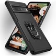 thumbnail image 2 of KOMI pour Google Pixel 8, Étui avec Protecteur d'Écran, Béquille Anneau Réglable à 360° Intégrée, Protection Militaire, Armure Antichoc - Noir, 2 of 5