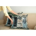 thumbnail image 3 of Ambesonne Rustic Throw Pillow Cover 2 Pack, Doors of Old Rock House, 18", Teal Grey, 3 of 6