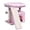 Pink, variant on Small Cat Tree for Indoor Cats, Cat Tower with Scratching Post and Board, Cat House with Perch for Kitten, Stable Condo and Stand (Light Grey)