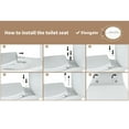 thumbnail image 6 of R&T Elongated Toilet Seat with Built in Potty Training Seat, Slow Close Oval Toddler Seat B1045, 6 of 9