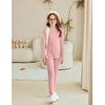 thumbnail image 6 of Arshiner Girl Clothes 2 Piece Outfits Slim Long Sleeve Shirt and Leggings Sets Thermal Underwear Brown, 6 of 6