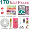 thumbnail image 4 of Friendship Bracelet String Kit - Embroidery Floss Set with Organizer Box, 4 of 10