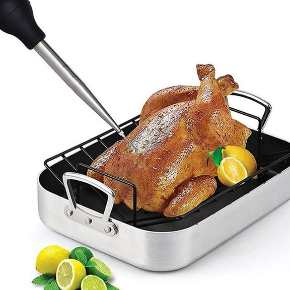 ULTNICE Turkey Cooking Turkey Seasoning Injector Black Food Grade Silicone 4Pcs