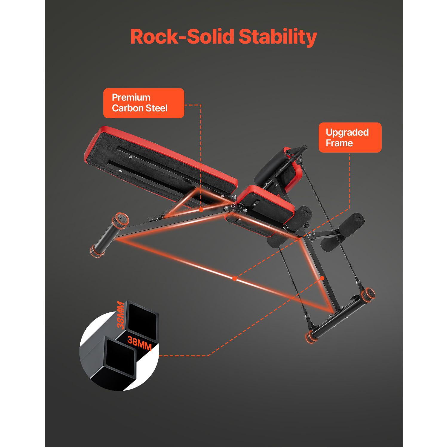 Multifunctional Adjustable Foldable Weight Bench 770 lbs Capacity Roman Chair Hyperextension Back Arm Core Ab Workout Equipment for Home Gym