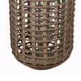 thumbnail image 2 of Benzara Traditional Style Wood and Glass Lantern, Large, Brown, 2 of 2