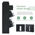 thumbnail image 4 of DEALTOPS Modern Freestanding Shoe Cabinet with 4 Flip Drawers and Open Shelves, Stylish Shoe Rack with 2 Storage Drawers for Entryway - Black, 4 of 8