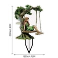 thumbnail image 3 of zhangmingg Modern Winged Acrylic Garden Sculpture Planter Featuring Decorative Ground Stake Design, 3 of 7
