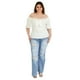 thumbnail image 5 of Blusa capesina con nudo Roman Fashion /Tallas Extras, 1824 (Blanco) blanco 42 Roman Fashion BL-GR-1824-BLANCO, 5 of 6