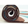 thumbnail image 5 of Planet Rugs Premium 3D Thick Abstract Indoor Area Rug 327 Mocha Turquoise Brown 2'7''x4', 5 of 10