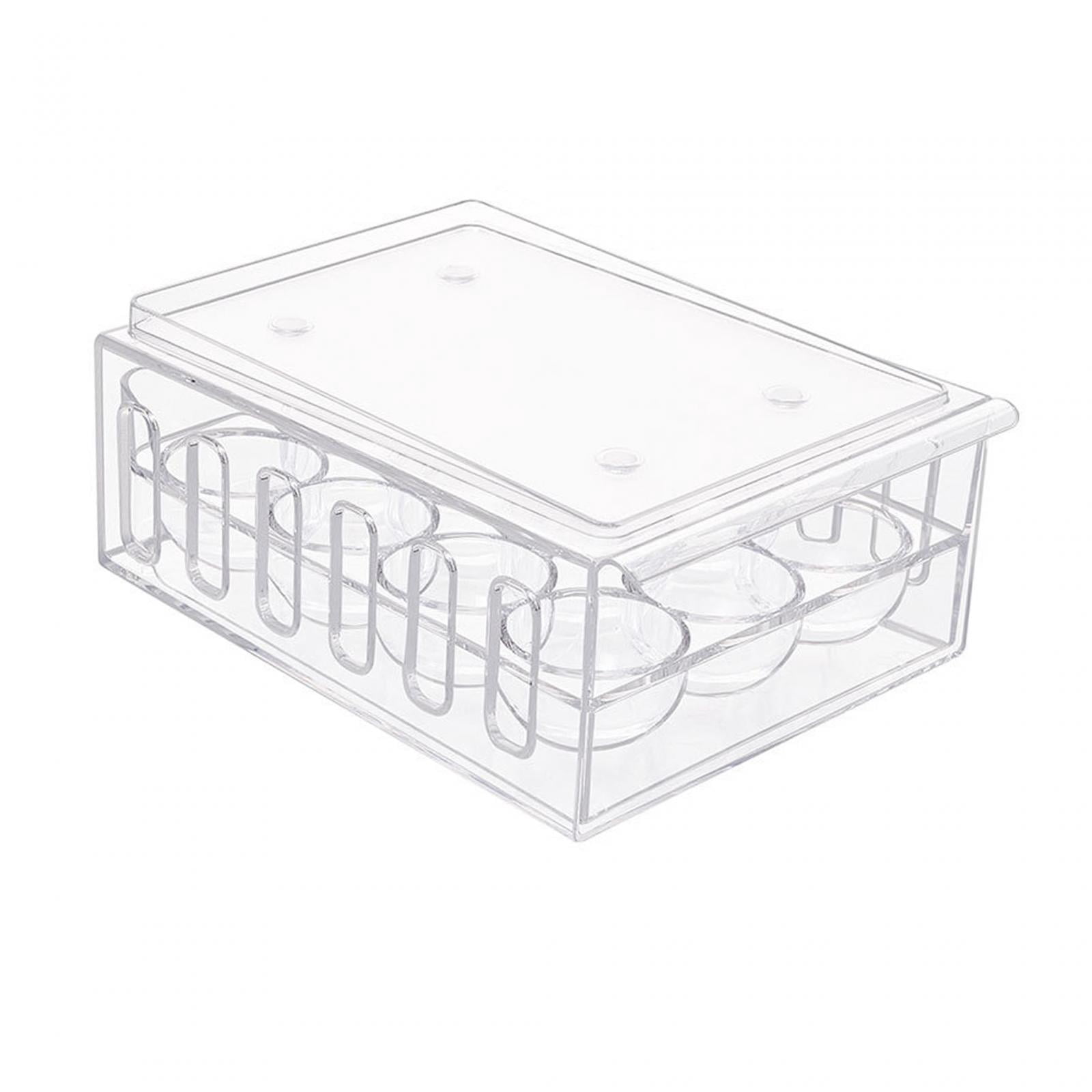 Nishiyuenyi Egg Container Fridge Storage Box Egg Basket Organiser Egg Fresh Storage Box with 12 Grids