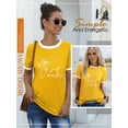 thumbnail image 5 of ZXSXSY Women's Dandelion Letter Print Graphic Tee Short Sleeve T-Shirts, 5 of 7