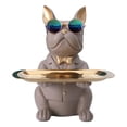 thumbnail image 2 of Estatua de resina Sunnimix Bulldog titular de llaves caramelo, 2 of 8