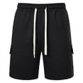 thumbnail image 4 of Kcolen Mens Shorts Casual Slim Fit Men's Summer Casual Quarter Length Shorts with Pockets Solid Color Comfortable Lightweight Outdoor Walking Wear Summer Athletic Work Dress Shorts, 4 of 6