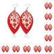 thumbnail image 2 of Qarigey Pendientes Brillo Multicapas Oreja de cuero Cuelga Día de San Valentín Joyería exagerada Adornos de aretes de plata Tipo 10 tipo 10 10Conjunto, 2 of 6