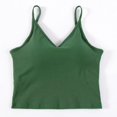 thumbnail image 7 of Lumtrix Built In Bra Tank Tops For Women Cotton Shelf Bra Camisole Tops Spaghetti Strap Tank Top Summer Cami Shirt Green M, 7 of 7