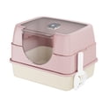 thumbnail image 6 of Dark Gray Top Entry Fully Enclosed Cat Litter Box , Anti Splash & Odor Locking, For Large Cats & Multi Cat Households Plastic Bring A Spoon, 6 of 8