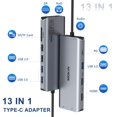 thumbnail image 2 of Estación de acoplamiento USB C 13 en 1 con pantalla triple MOKin, 2 of 8