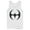 White, variant on Men's Batman Logo Modern Wing Curve  Tank Top Royal Blue Small