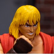 Jada Toys Street Fighter II Ken Action Figure Wave 2 - 6 Tall, Interchangeable Heads, Hands, Fireball Accessory