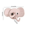 thumbnail image 3 of fheaev 1 Piece Elephants Shape Wall Hook Strong Adhesive Traceless Hanger Suitable For Home Kitchen Bathroom Organization Durables Material Rotating Designs Cute Decor, 3 of 6