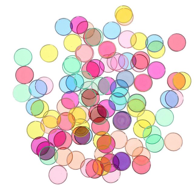 100pcs Creative Round Learning Disc Kids Early Education Tools Mathematics Aids
