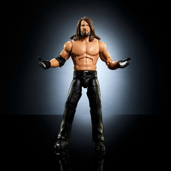 Remis à Neuf Mattel WWE Elite AJ Styles Figurine Articulée, Série 116, Collection 6 Pouces avec 25 Points d'Articulation, Mains Interchangeables, Accessoires Emblématiques