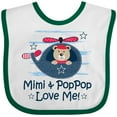 thumbnail image 3 of Inktastic Mimi and Poppop Love Me Boys Baby Bib, 3 of 4