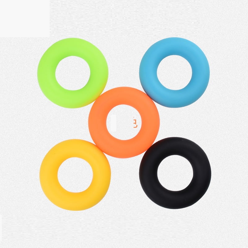 Hand Grip Strength Trainer Silicone Elastic Ring Glossy Non Slip Grip Exerciser for Stress Relief Fitness Training