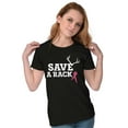 thumbnail image 3 of Save A Rack Antler Breast Cancer Pink Womens Slim Fit Graphic Tee Brisco Brands M, 3 of 5