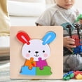thumbnail image 1 of Rompecabezas de bloques de madera Rompecabezas de madera para pequeños Rompecabezas 3D, Habilidades motoras finas coloridas Regalo Rompecabezas Hugo rompecabezas para niños pequeños, 1 of 10