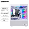 thumbnail image 5 of AIGAMEPC Gaming PC Desktop Computer, Intel Core i7 up to 4.0GHz, GTX 1660 Super 6GB, 16GB RAM, 512GB M.2 SSD, BX3 550W 80PLUS Bronze PSU, WiFi 5, RGB Fan x5, Windows 11 Home, White PC, 5 of 8