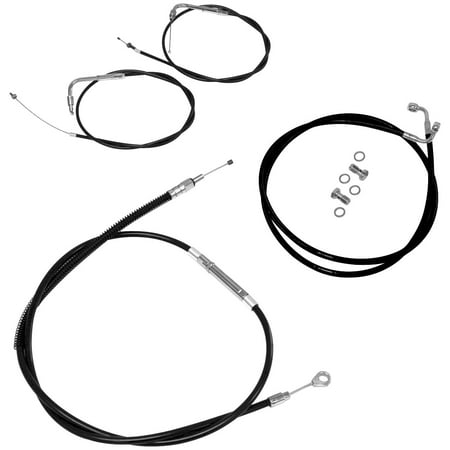 Ape Hanger Kits - LA Choppers LA-8320KT-16B Cable/Brake Line Kit - 15-17in. Ape Hangers - Black