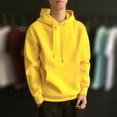 thumbnail image 3 of Men Casual Plain Pullover Hoodies Hooded Sweatshirts Long Sleeve Jumper Tops, 3 of 8