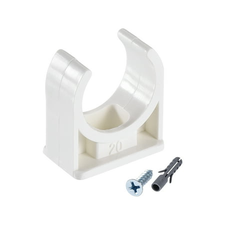 

Uxcell PVC Pipe Clamps Clips 0.79 Fit for 0.79 OD TV Trays Tubing Hose Hanger Support Pex Tubing 30Pcs