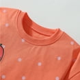 thumbnail image 5 of HILEELANG Little Girls Short Sleeve Dress Spring Summer Cotton Casual Blue Orange Strawberry Printed Jersey Shirt Dresses 2 Packs 7Years, 5 of 5