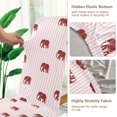 thumbnail image 5 of Yayeee 2 Pack Dining Chair Covers Stretch Parson Chairs Slipcovers Seat Protector, Cartoon Elephant Pattern, 5 of 6