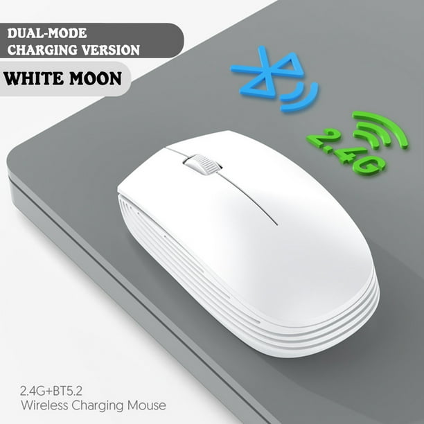 Ratón inalámbrico Bluetooth recargable - Blanco