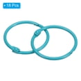 thumbnail image 3 of Unique Bargains 45mm Loose Leaf Binder Rings, 18Pcs 3mm Metal Flash Card Book Binding Rings for Key Chain Card, Light Blue, 3 of 7