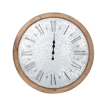 32.3 Grant Oversized Wall Clock with Natural Fir Wood Frame